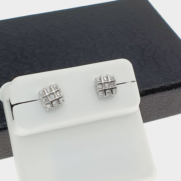 "925 sterling silver luxury CZ earrings for women/girls, Best for  RJUS2210 - Picture 7 of 7